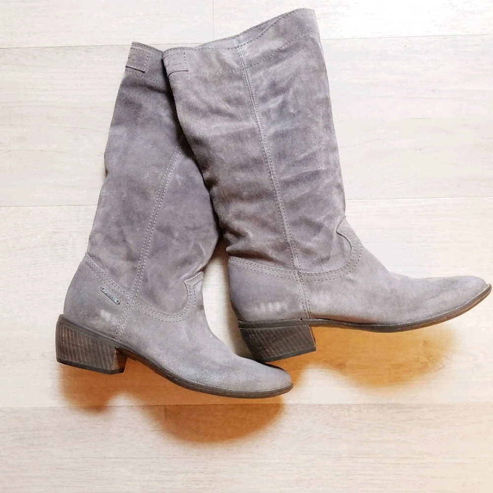 New! DIESEL Mid Calf Suede Slouchy Western Boots
